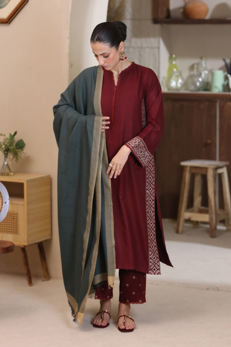 Rosewood matching shawl