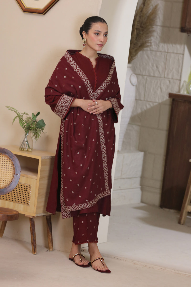 Rosewood Embroidered 2pc Suit