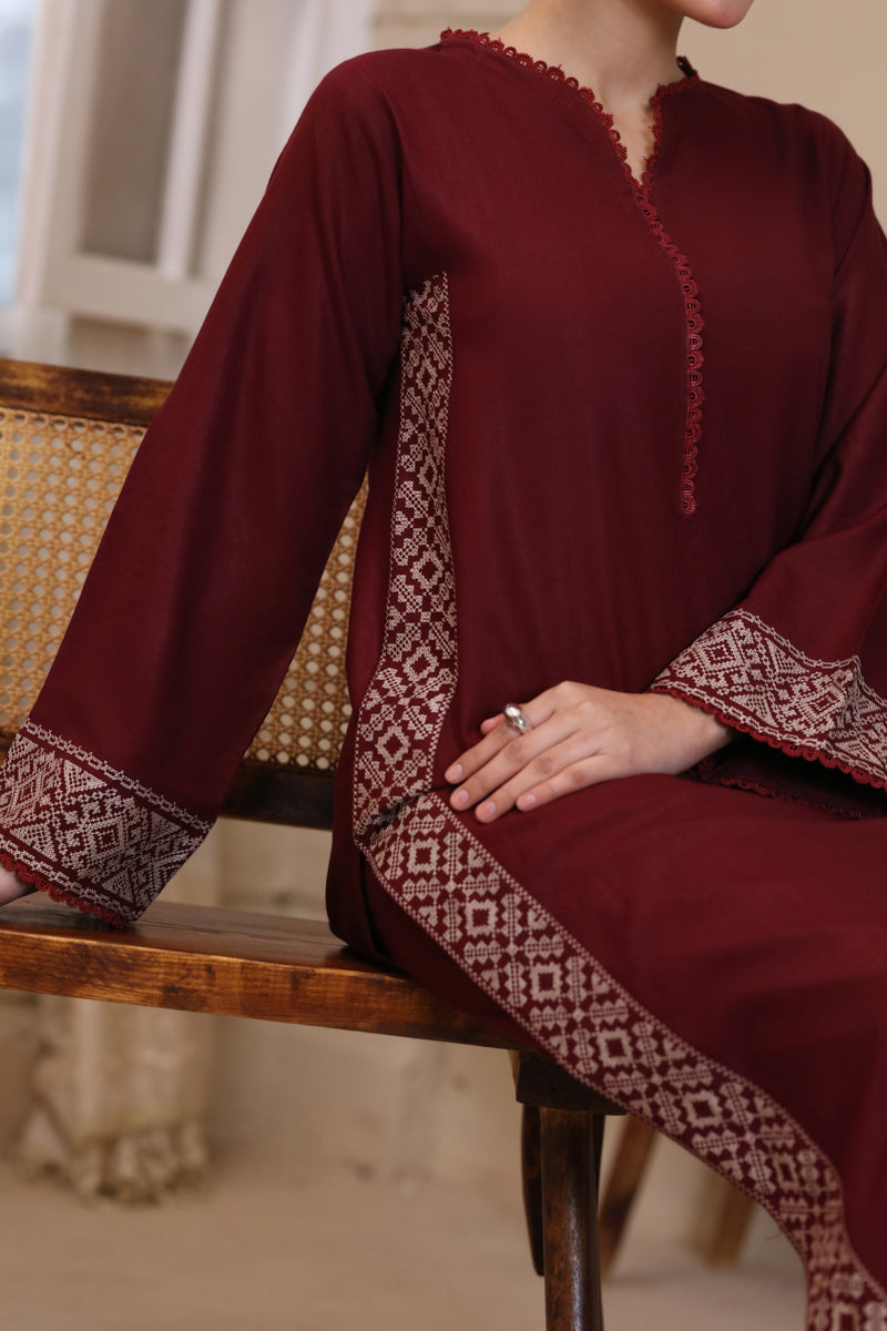 Rosewood Embroidered 2pc Suit
