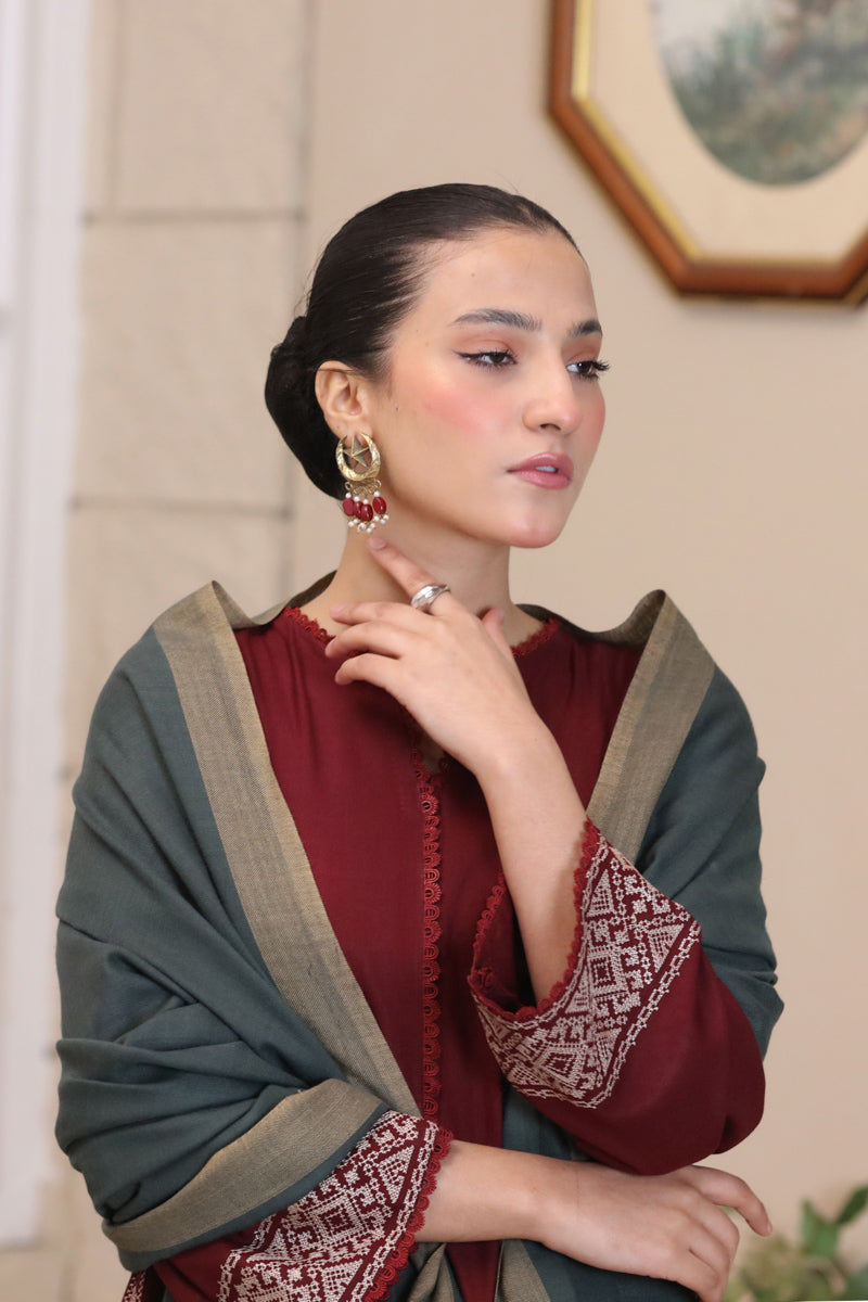Rosewood matching shawl