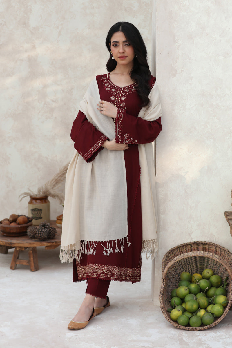 Mystic Maroon Shawl