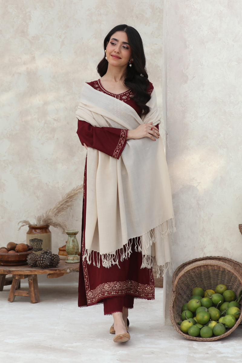 Mystic Maroon Shawl