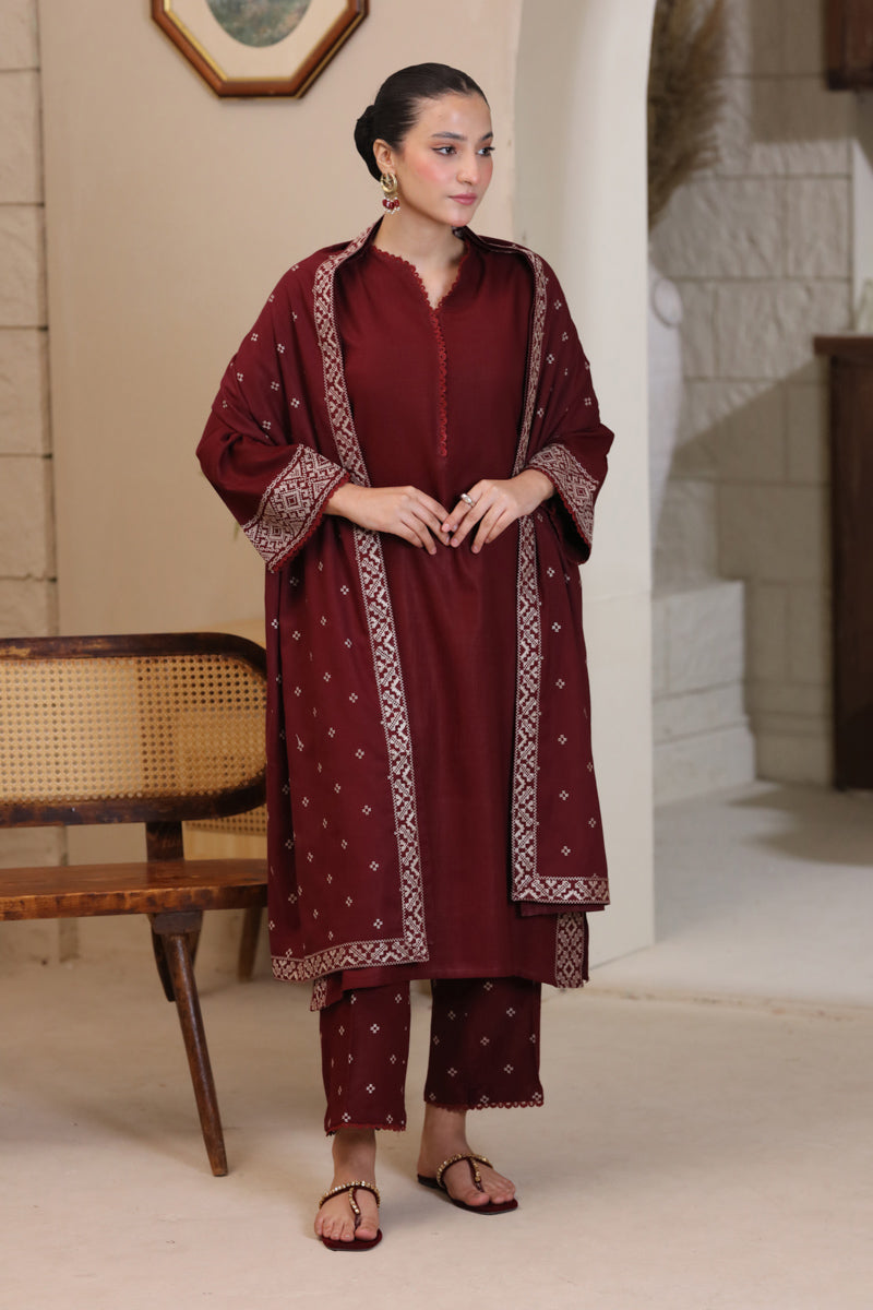 Rosewood Embroidered 2pc Suit