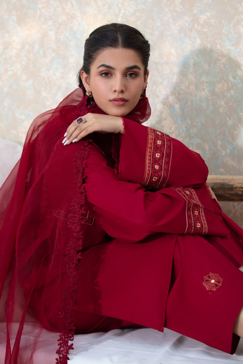 Matching Dupatta - Maroon